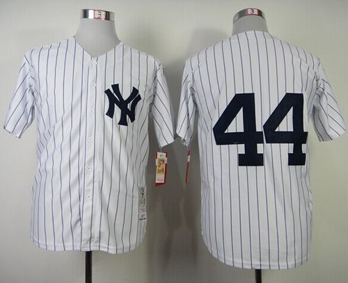 Mitchell And Ness 1977 Yankees #44 Reggie Jackson White Throwback Stitched MLB Jersey